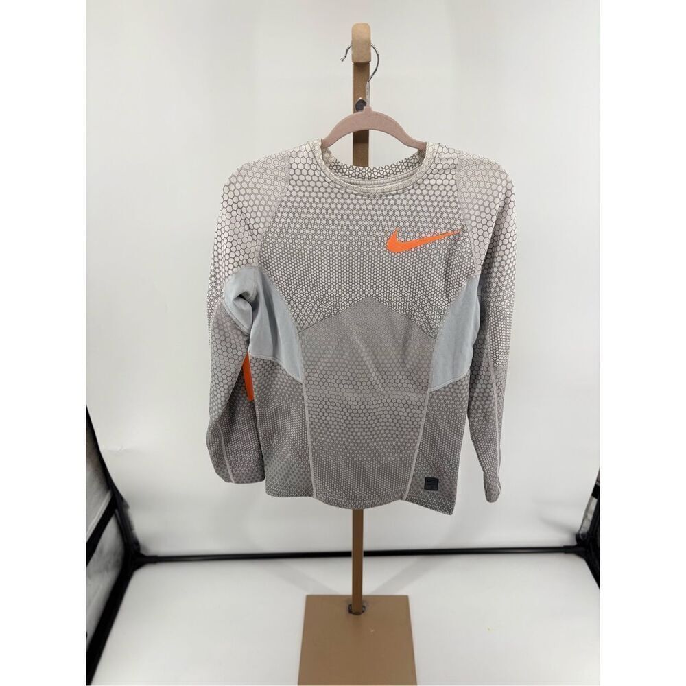 Nike Pro Hyperwarm Fitted Top Men’s Small Gray Long Sleeve Training Shirt